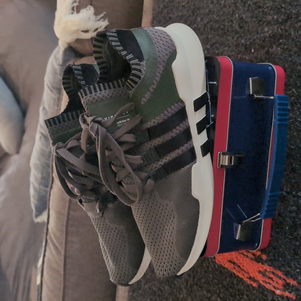 adidas Olive and Black Men's Equipment Sneakers Shoes Size 8